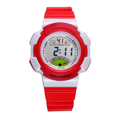 China Groot het Siliconehorloge van Sports Multifunction Waterproof Pu van de Wijzerplaatstudent Te koop