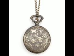 Retro Vintage Pocket Watch Clock Quartz Movt With 0.8m Chain