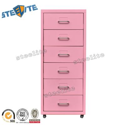 China Steel Filing Cabinet 6 Drawer Cabinet With Locking Device Six Drawer Cabinet Metal Chest Of Drawers for sale