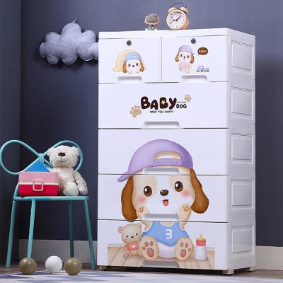 China Modern Plastic Kids Furniture Baby Chest Corner Closet Drawer Kids Movable Cabinets for sale