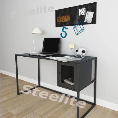 China Modern Steel KD-structure Metal Home Office Study Desk Table With One Door for sale