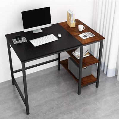 China Modern Industrial Home Office Computer Desk 2-Tier Morden Laptop Table With Splice Panel for sale