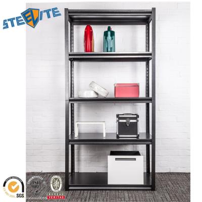 China Corrosion Protection 5 Layers Black Metal Racking Shelves Shelves Storage for sale