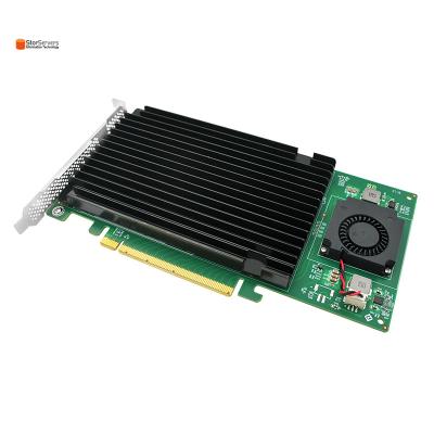 Κίνα 4 Port PCIe 3.0 x16 NVMe Adapter PLX8747 M.2 NVMe SSD Adapter Card With Heatsink NV9547-4I NV9547-4I προς πώληση