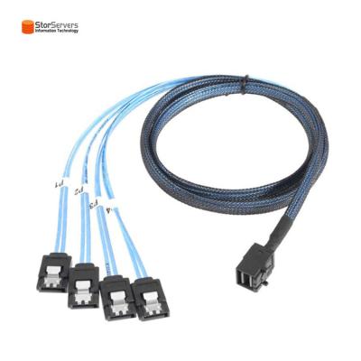 China High Performance HD Mini Data SAS Cable SFF-8643 to 4*SATA SFF-8643 to 4*sata zu verkaufen