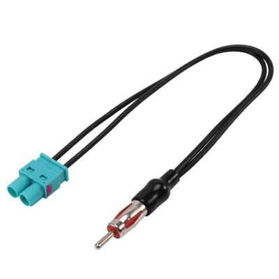 China Copper Wiring Car Accessories Antenna Audio Cable Male Double Fakra To Male Din Antenna For Audi/VW/Volkswagen for sale