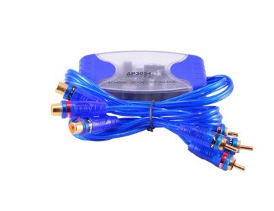 China Car Universal 4 Channel RCA Ground Loop Isolator Line Noise Filter Suppressor 50W (Blue) None for sale