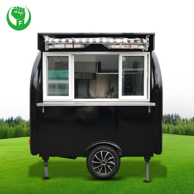 China Luxury Customized Multifunctional Mobile Stainless Steel Kitchen Trailer Street Food Kiosk Cart for sale