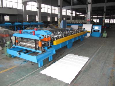 China Steel Tile Roll Forming Machine With Single Press Model, High Speed Tile Forming Machine for sale