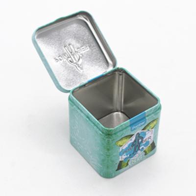 Κίνα 60x60 square flip hinge metal packaging Square Black Custom Printed Tea Packing Tin Box προς πώληση