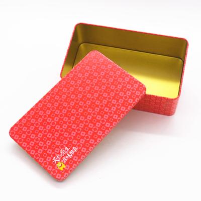 中国 OEM White Heart Small Square Tea Tin Box Round Colorful  WC-117 販売のため