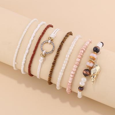 China High Quality Wholesale Weave Multiple Pull Out Bracelets Fashion Bangle Leather For Women Femme , Boho Beaded Bracelets for sale