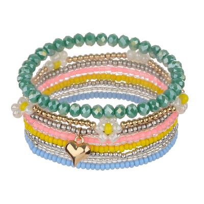 China High quality little bracelet Accessories Bracelet Set For Women, cute Daisy Love Multiple Rice Ball bracelets for sale