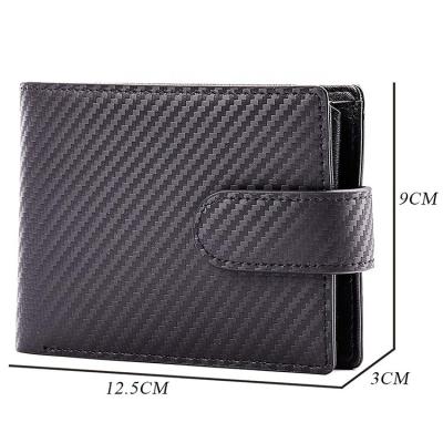 China Minimalist Slim Black RFID Carbon Fiber Rfid Blocking Wallet for sale