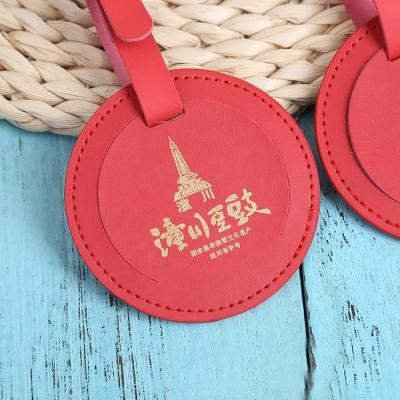 China Promotion Gifts Logo Leather Hot Sale Personalized Free Custom Luggage Tag for sale