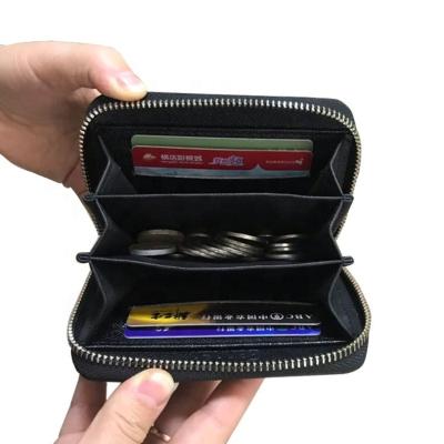 China Fashion Hot Sale Amazon Rfid Protected Credit Card Holder Wallet Zipper Coin Purse for sale