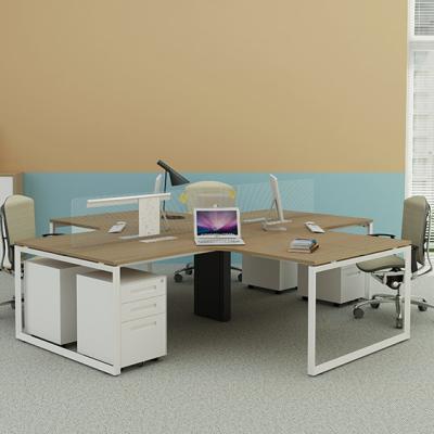 China Regular X shape workstation modern steel office furniture freame computer desk for sale