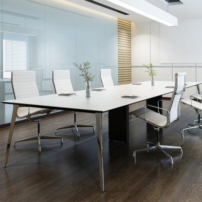 China Suitable Regular Foshan Office Furniture Manufacturers High Quality Modular 6 Seat Conference White Meeting Table for sale