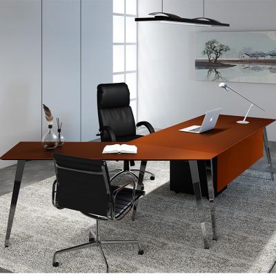 China Executive Workstation L Shape Workmanship Luxury Modern Office Manager Desk for sale