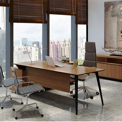 China Fit Regular Modern Wooden L Shaped Office Table Furniture Office Executive Desk for sale