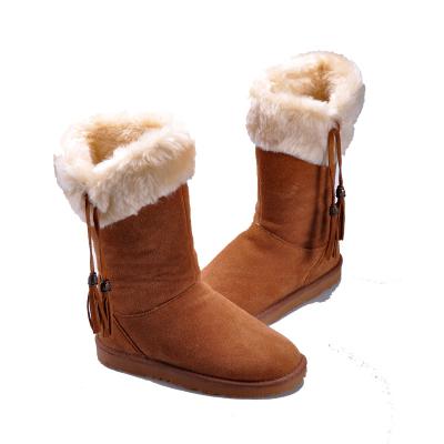 China Custom Classic Winter Round Top 100 Fur Australia Warm Genuine Leather Sheepskin Boots Snow Ankle Coating Wool For Women Pink Fashion for sale