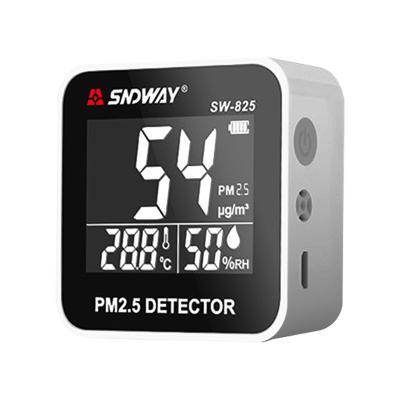 China SNDWAY SW-825 PM2.5 Air Quality Monitor Gas analyze Temperature Humidity 3 In1 Digital Detector Alarm SW-825 for sale