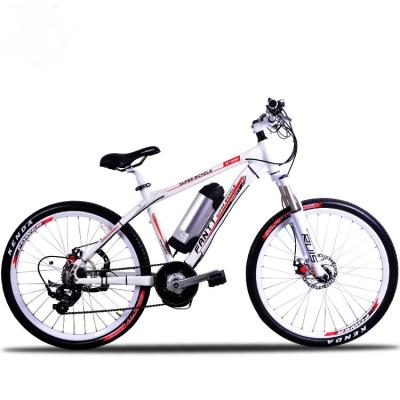 China Aluminum alloy 26 inch aluminum alloy electric mountain bike mid-mounted motor drive electric bicycle variable speed electric vehicle for sale