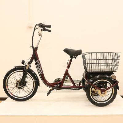 China Fat Tire 6 Speed ​​Front Folding Cargo Tricycle Christmas Gift Electric Motor Tricycle For Adult For Sale for sale