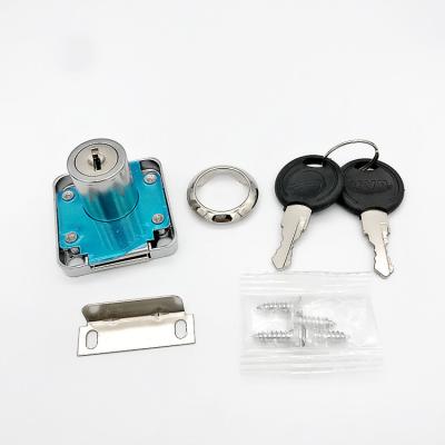 China Zinc Stainless Iron Cabinet Drawer Lock Easy Installation With Full Metal Key for sale