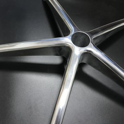 China Modern Metal Furniture Leg Stainless Steel Office Chair Spare Parts Five Star Foot for sale