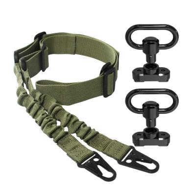 China Military Sling 1000D Durable Adjustable Mount Tactical Single Bungee Sling Gun Rifle Gun Rifle Strap Airsoft Strap for sale