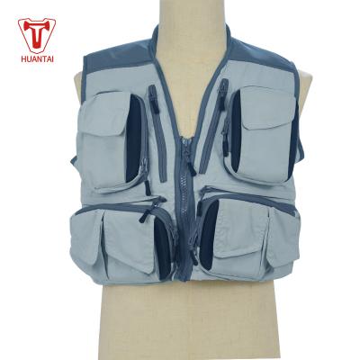 China Durable Multi Function Pocket Vest Adjustable Waist Free Sample Gifts For Women Men Fishing Vest for sale