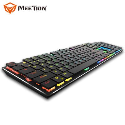 China Slim RGB Backlight MEETION MK80 Mechanical Keyboard Computer Accessories Slim Cable USB Led RGB Backlight PC Gamer Arabic Gaming Mechanical Keyboard for sale