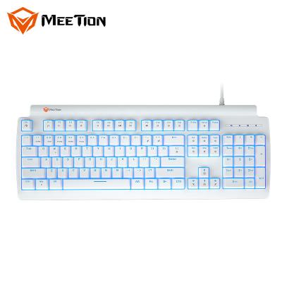 China Waterproof MeeTion MK600RD 104 Key Red Switch Wired Waterproof Backlit Computer Gaming PC Gamer RGB Led Mechanical Keyboard For Lol for sale