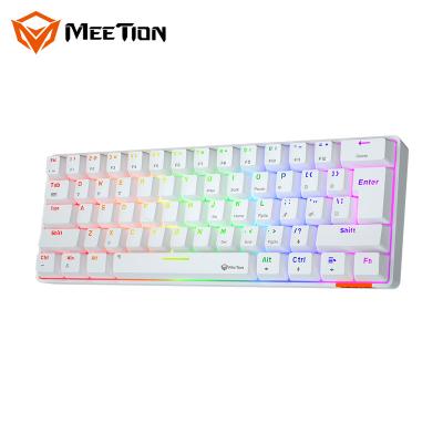 China MeeTion MK005BT Bluetooth Arabic 60 MeeTion MK005BT Bluetooth PBT+ABS 60% Backlit Mini Gaming Gamer Dual Mode Portable Cable Wireless Mechanical Keyboard for sale