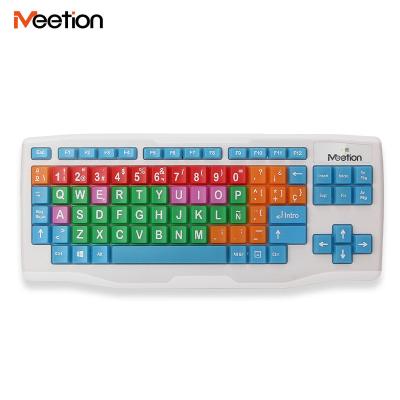 China WK800 New Design Ergonomic Wireless Colors Waterproof Radio Colorful Kids Children Keyboard With Big Buttons for sale