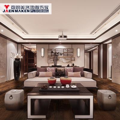 China Modern Timber Flooring Jaenmaken 18mm Hickory Light Brushed Solid Wood Hardwood UV Lacquer Flooring for sale