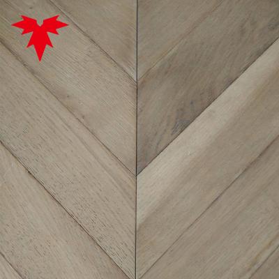 China 14-3x90mm Chevron White Oak Parquet Timber Modern Indoor Solid Wood Flooring Price for sale