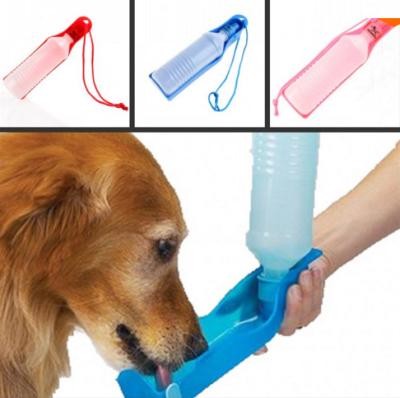 China 500ml Blue/Red/Pink pet water fountain Potable Pet Dog Cat Water Feeding Drink Bottle for sale