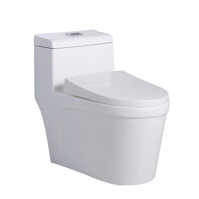 China Hot Selling Southeast Asian Modern White Porcelain Toiletries One Piece Toilet Bowl Sanitary Modern Toilet Bowl For Hotel Use for sale