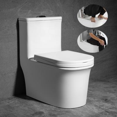 China Double-Flow Bathroom WC Sanitary Ware Ceramic Squat Toilet With Seat Cover Squat Toilet Set for sale