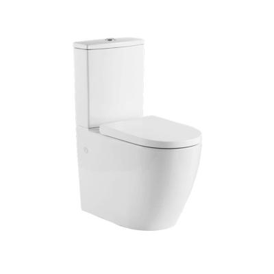 China China Wholesale Ceramic Flush Color Two Piece Toilet Hot Sale Modern Sanitary Wash Down Two Piece Rimless Toilet Bowl for sale