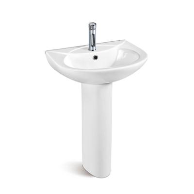 China Wholesale 20 Inch Modern Ceramic Hand Lavatory Sink Sink Pedestal Bathroom Sanitary Ware for sale