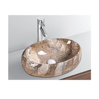 China India Market Modern Large Size Hand Face Wash Basin Water Transfer Colored Bathroom Basins for sale