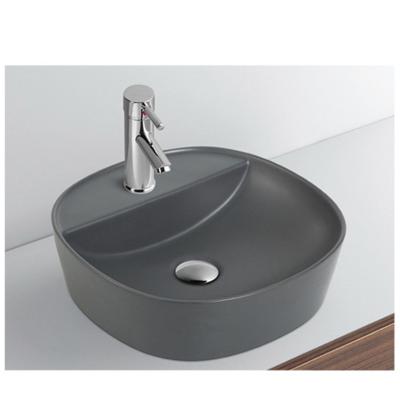 China Eco - Friendly Hotel Sanitary Ware Bathroom Sink Bowls Ceramic Over Counter Matte Color Wash Basins for sale