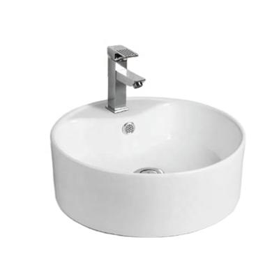 China Direct Selling Modern Chinese Bathroom Factory Vessel Sink Wash Hand Countertop Ceramic Round Art Basin for sale