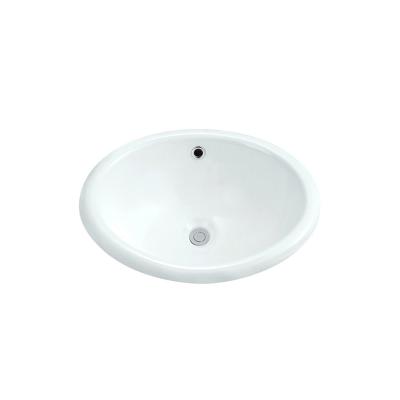 China Chaozhou Clean Easy Hot Selling Above Counter Basin White Color No Hole Wash Basin Solid Surface 22inch Sink With Cheap Price for sale