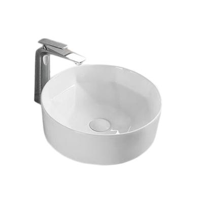 China Round Gold Wash Basin Countertops Ware Bathroom Basin New Color Easy Clean Sanitary Ceramic Design Without Basin Faucet Hole Cheap Price for sale