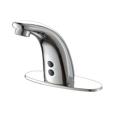 China Good quality hotel faucets project brass chrome sensor metered touchless infrared faucet for sale