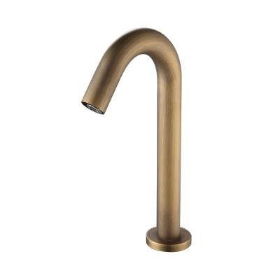 China Metered Electronic Single Infrared Automatic Touch Faucets Hole Free Bronze Faucet Sensor M Power for sale